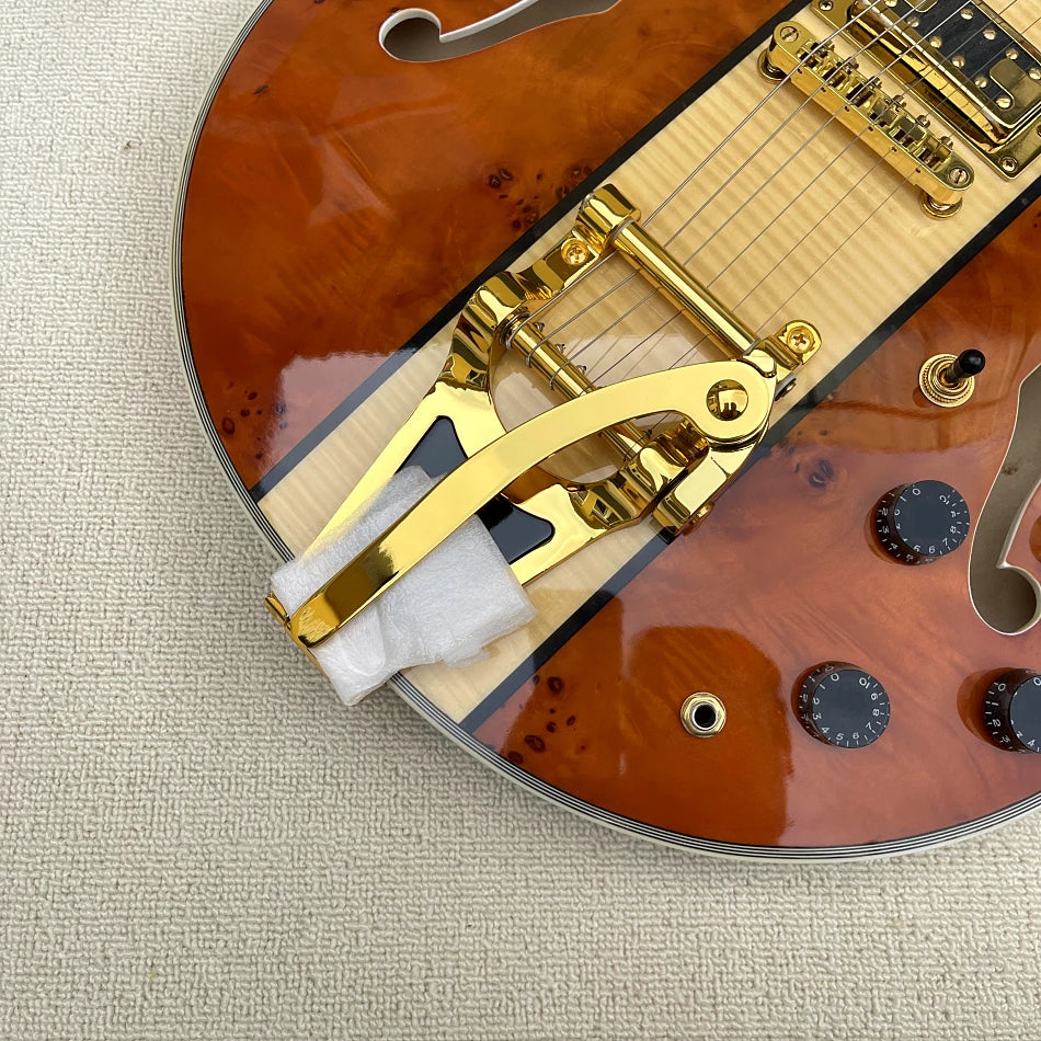 Electric Guitar Rosewood Fingerboard Gold Hardware Tremor System, shipped from the United States