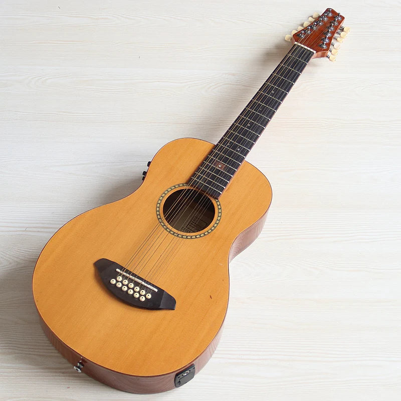 12 String Acoustic Guitar 36 Inch Laminated Spruce Top Sapele Body