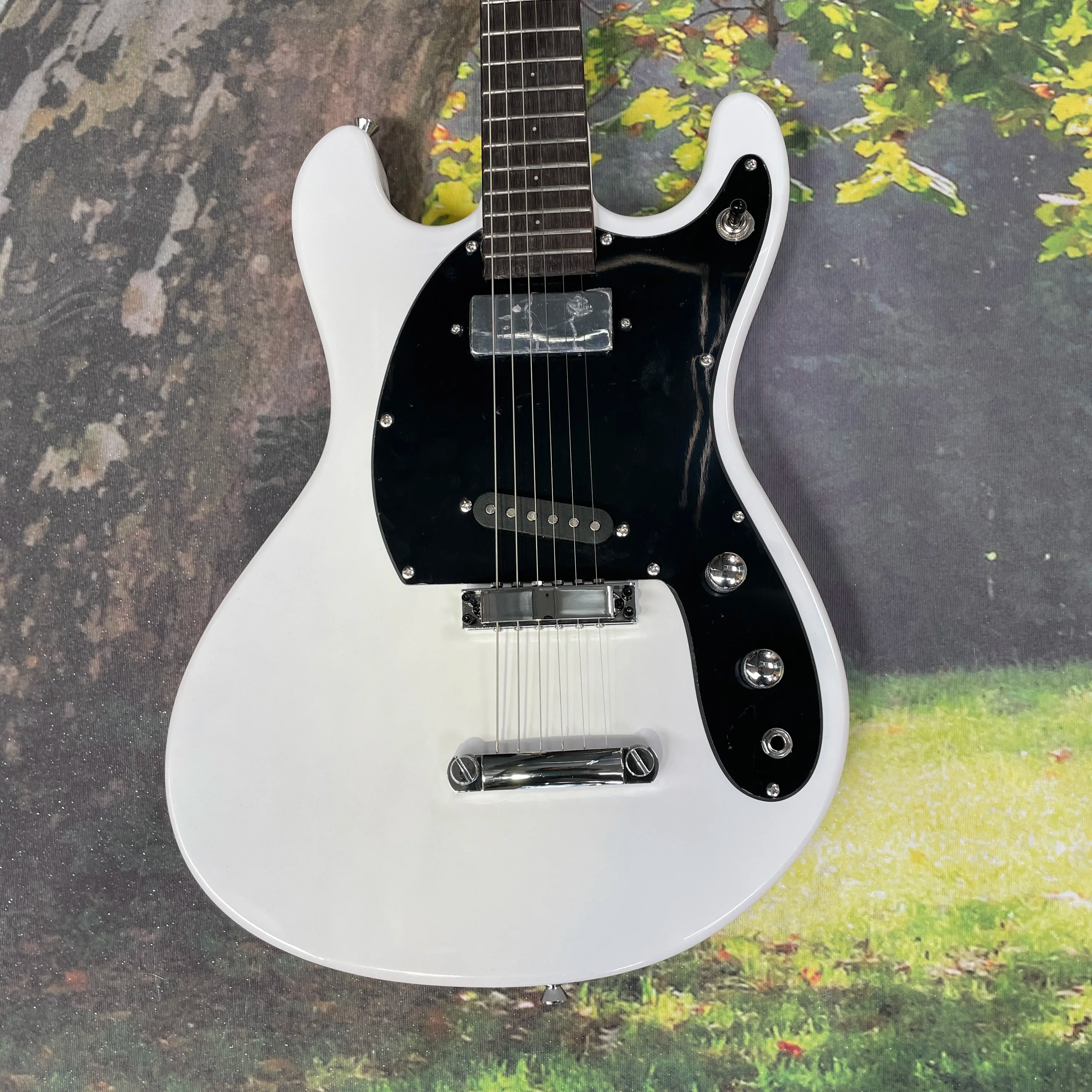 6 strings guitars white electric guitar rosewood fingerboard guitarra
