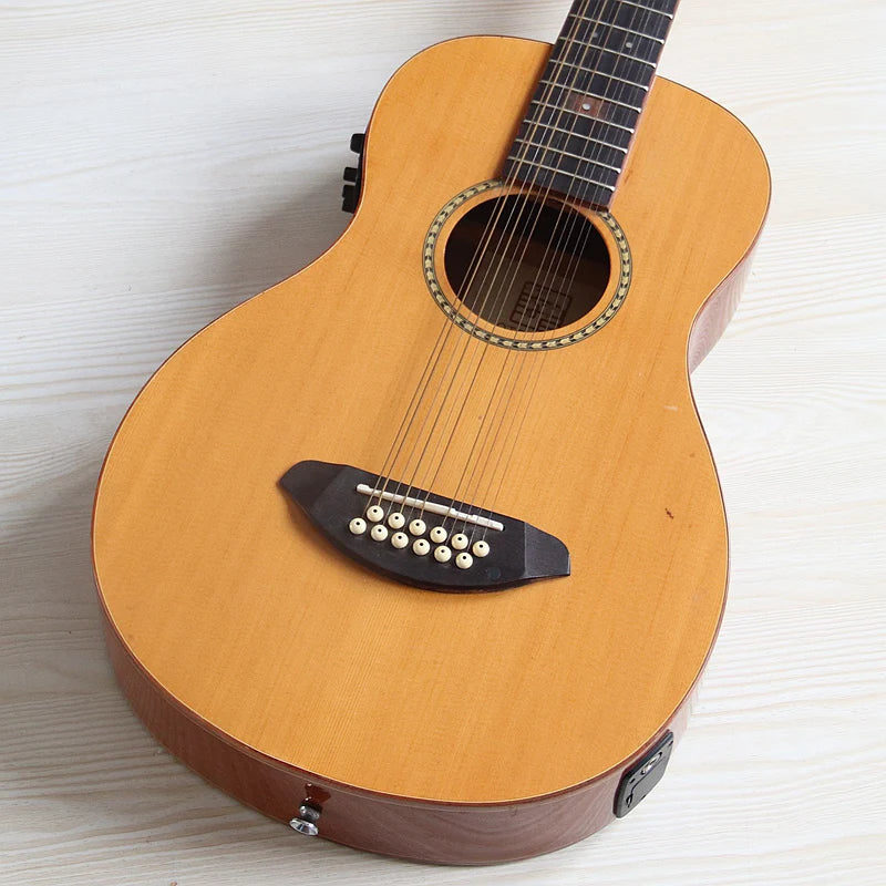 12 String Acoustic Guitar 36 Inch Laminated Spruce Top Sapele Body