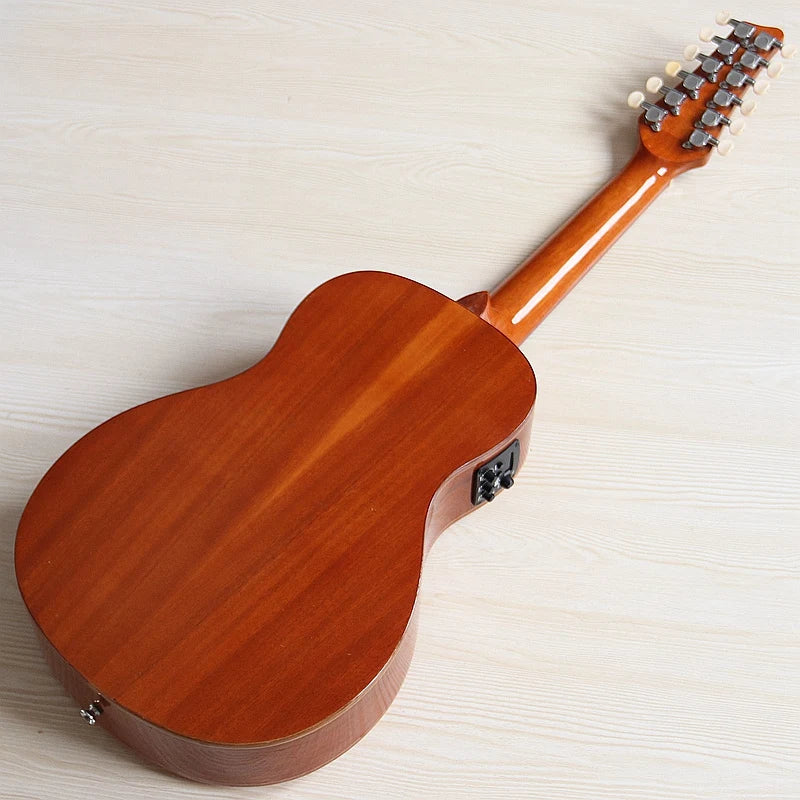 12 String Acoustic Guitar 36 Inch Laminated Spruce Top Sapele Body