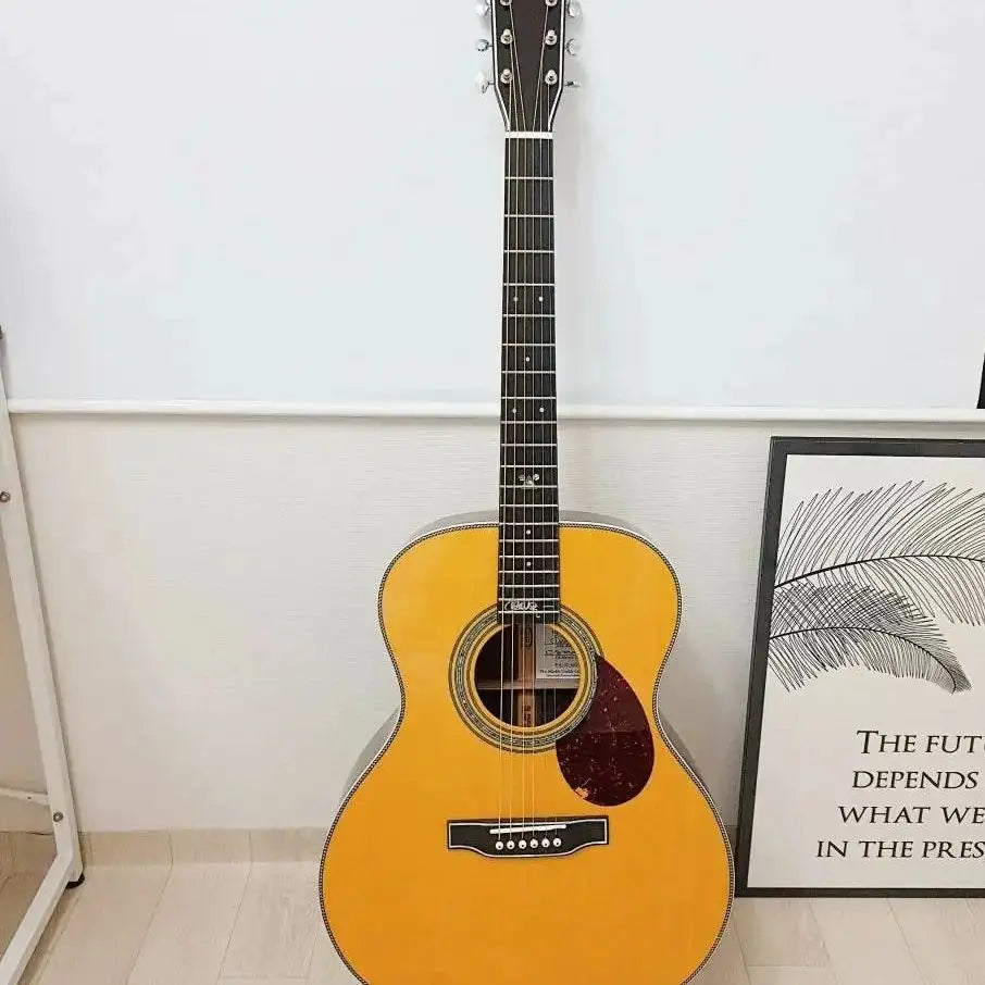 OM28jm acoustic electric guitar, built-in pickups