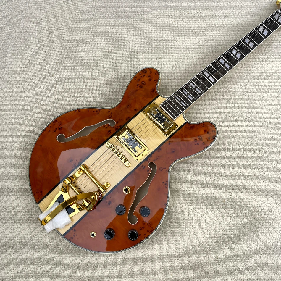 Electric Guitar Rosewood Fingerboard Gold Hardware Tremor System, shipped from the United States