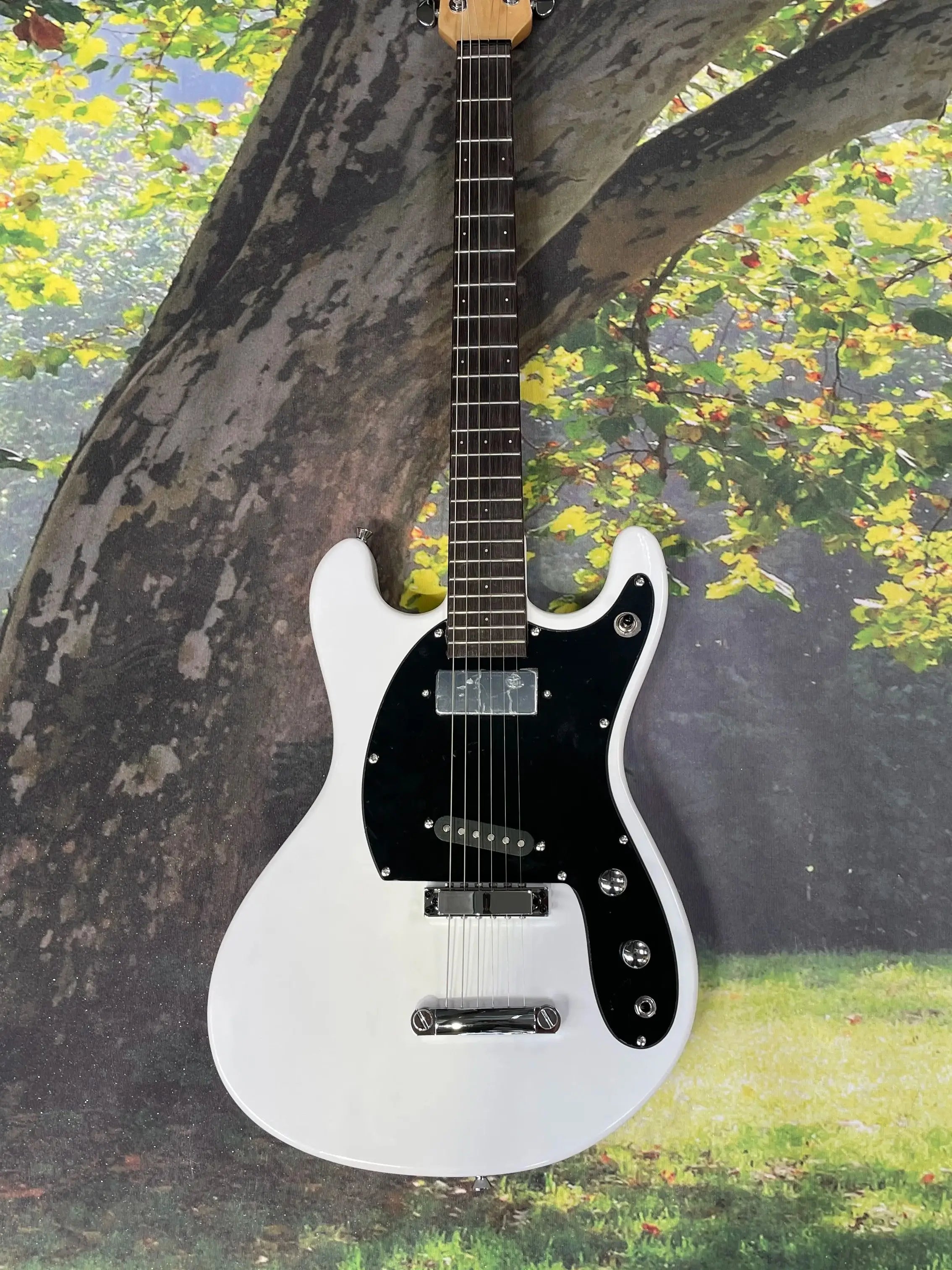 6 strings guitars white electric guitar rosewood fingerboard guitarra