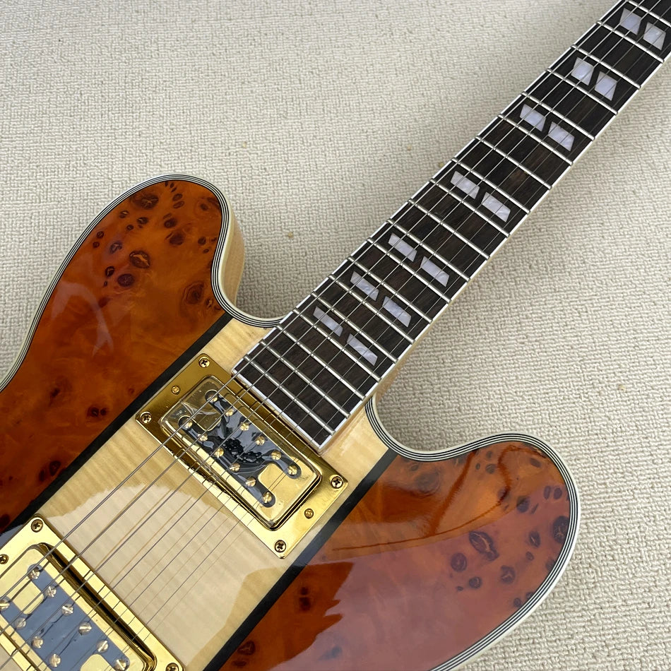Electric Guitar Rosewood Fingerboard Gold Hardware Tremor System, shipped from the United States